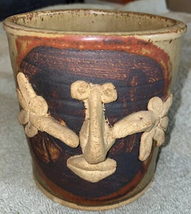 Vintage Studio Art Pottery Ugly Face Mug Signed by the Artist - Picture 1 of 10