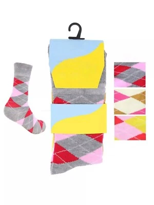 Paquete de 6/12 Calcetines Entrenadores Surtidos Damas Funky Diamante No Elásticos Reino Unido 4-6.5 Foto 1 de 3