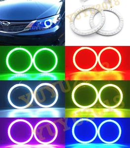 Anillo halo RGB para Subaru Impreza WRX STI 08-14 faro ángel ojo DRL Bluetooth - Imagen 1 de 12