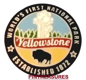 Prendedor de Parque Nacional Parque Nacional Yellowstone Primer Prendedor de Sombrero NP del Mundo - Imagen 1 de 4