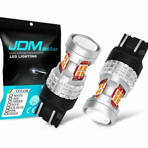 JDM ASTAR T20 7443 7440 Amber Yellow 13-SMD Turn Signal LED Parking Light Bulbs - Picture 1 of 9