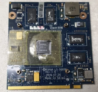 Video Card Nvidia X Toshiba Satellite A500 Series Board Graphics Engine Card - Image 1 of 2