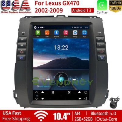 Radio estéreo para coche Lexus GX470 2002-2009 Apple Carplay Android 13 GPS navegación FM Foto 1 de 4