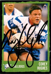 Signed 2004 Canterbury Bulldogs NRL Premiers Daily Telegraph Card - Corey Hughes - Picture 1 of 3