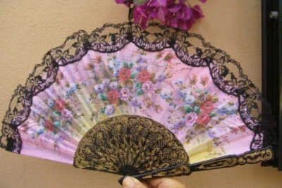 "NO NAME" - SPAN. FÄCHER ORIGINAL spanischer FLAMENCO SPITZEN Fächer Nr.130 - 2* +++++++++