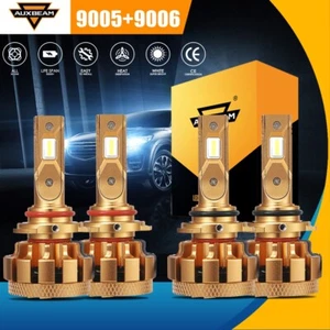AUXBEAM 9005 9006 LED Headlight Kit Bulbs 6500K High Low Beam Super White Bright - Picture 1 of 12