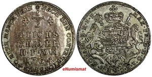 Germany MUNSTER Maximilian Friedrich Silver 1764 1/3 Thaler SCARCE KM# 204 (033) - Picture 1 of 3