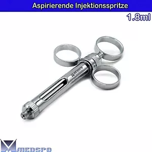 Zylinderampullenspritze Zahnspritze Injektion Spritze Anästhesie 1,8 ml Dental - Bild 1 von 4