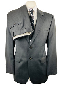 Ralph Lauren Mens 40R Gray Canada Wool 2 Piece Suit With Dress Pants 36x33