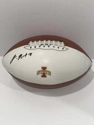 JAYLIN NOEL SIGNED FOOTBALL IOWA STATE CYCLONES PROOF ST. NFL STAR JSA COA - Image 1 of 2