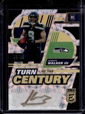 2022 Donruss Elite Kenneth Walker III Black Gold Turn/Century Rookie Auto #3/25