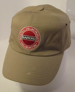Baroid Logo Hat Mens Beige Adjustable Cap Halliburton Industrial Drilling Oil - Picture 1 of 12