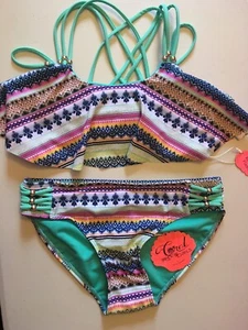 (12) Girls bathing suit two pieces - Picture 1 of 6