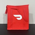 DoorDash Insulated Food Delivery Tote Bag Red Zip Closure 13x15x9.5”