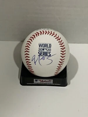 MATT BEATY SIGNED 2020 WORLD SERIES BASEBALL LOS ANGELES DODGERS CHAMPS JSA COA - Image 1 of 2