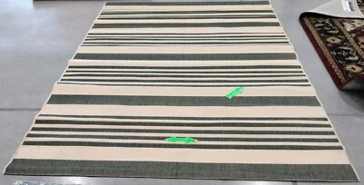 BEIGE / D GREEN 6'-7" X 9'-6" Stained Rug, Reduced Price 1172755967 CY6062-322-6 - Image 1 of 4
