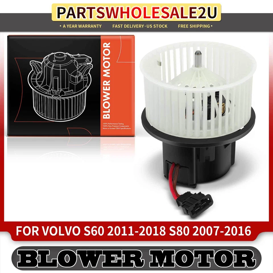 Motor calentador soplador HVAC con jaula de ventilador para Volvo S60 S80 V70 XC60 XC70 2007-2018 Foto 1 de 4
