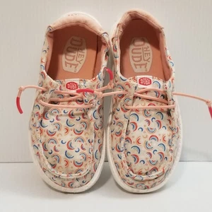 Hey Dude Sneakers Toddlers Size 11 Girls Wendy T Rainbow Sky Slip On Colorful - Picture 1 of 13