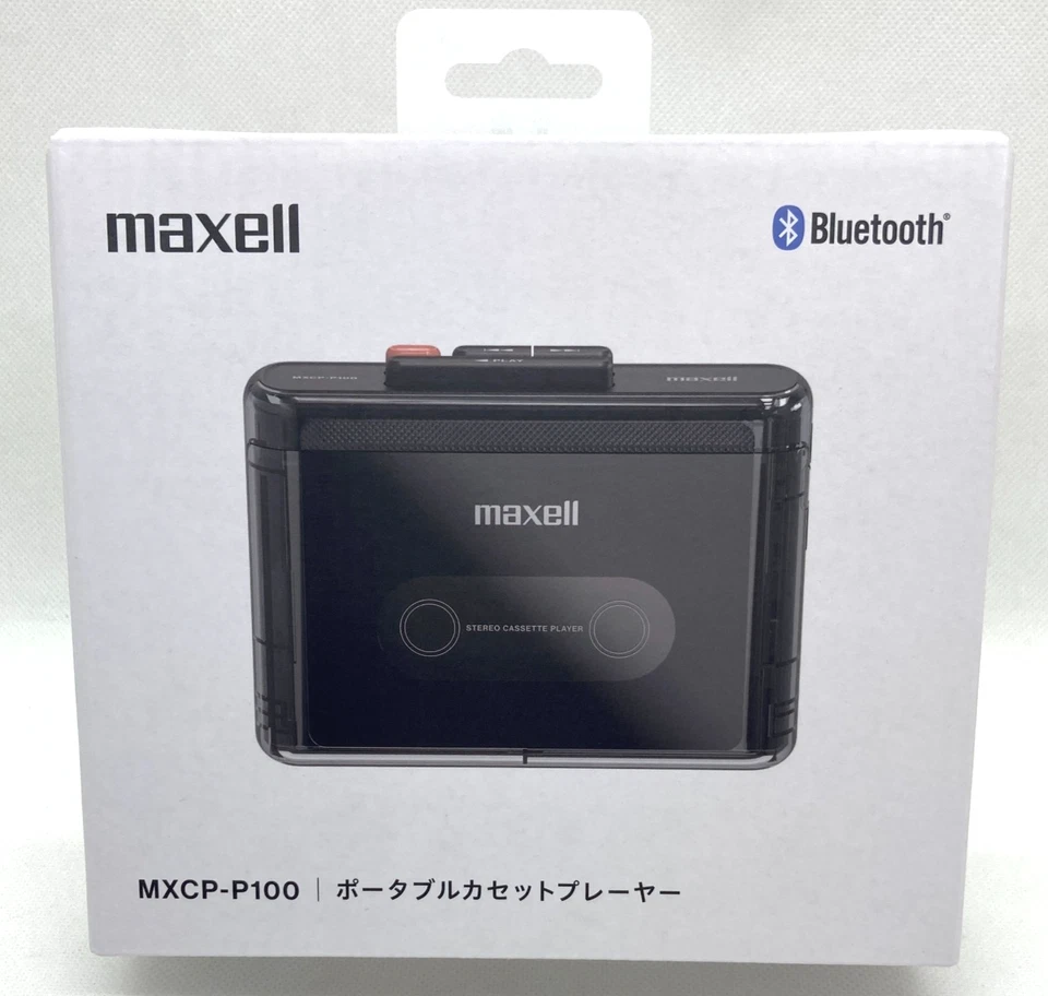 Maxell MXCP-P100-BK Portable Cassette Player Bluetooth USB-C Black From Japan