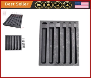 Gold Silver Melting Casting Ingot Mold Crucible, 6 Strip Graphite Mold 110x80x15 - Picture 1 of 4