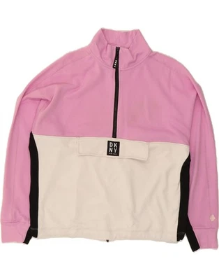 DKNY Mujer Sudadera Grande Jersey Reino Unido 16 Grande Rosa Bloque de Color DH27 Foto 1 de 4