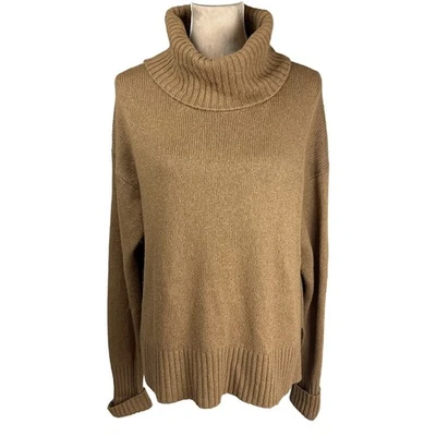 Suéter Anthropologie Mujer Mezcla Lana Talla Pequeña Hecho en Italia Marrón Cuello Alto Foto 1 de 4