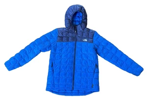 The North Face Boys ThermoBall ECO Hooded BLue Jacket XLarge 18 20 Puffer XL TG - Picture 1 of 7