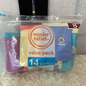 Wonder Nation NIP Girls Size 8 Hipster Panties Underwear Qty: 6 Pairs  (Lot # 2) - Picture 1 of 9