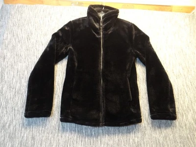 Chaqueta 32º Para Mujer Talla Mediana Negra, Felpa Imitación Piel Cremallera Completa Foto 1 de 4