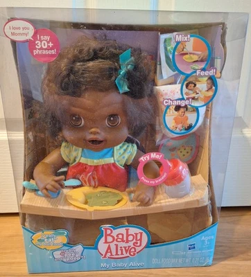Hasbro My Baby Alive Interactive African American Doll. Factory sealed. Untested - Image 1 of 4