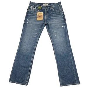 Big Star Pioneer Jeans Vintage Collection Mens 38L 38x35 Distressed Whiskers New - Picture 1 of 20