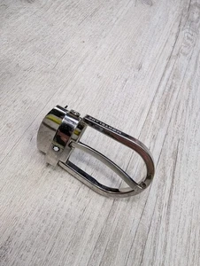 Montblanc Silver Tone Belt Buckle Engraved Designer Accessory Polished Metal - Picture 1 of 6