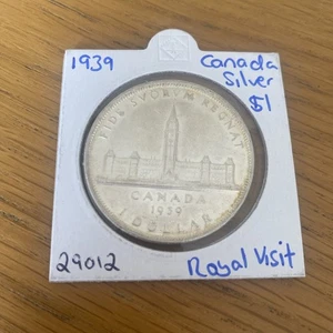 1939 CANADA $1 George VI One Dollar Silver Coin (29012) - Picture 1 of 4
