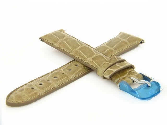 New Michele 18mm Tan Alligator Watch Band Strap - Image 1 of 1