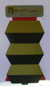 MASTA PIPES LONDON MADE FAMOUS OVER 70 YEARS VINTAGE PIPE SMOKER CARD STAND/SIGN - Picture 1 of 5