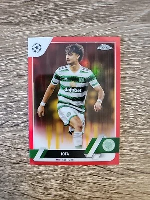 2022-23 TOPPS CHROME UEFA JOTA ORANGE RED & GOLD SEISMIC #17 SSP CELTIC - Image 1 of 4