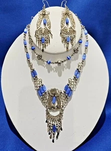 Glasperlen Halskette/Ohrring/Armband Peruanisches Set/Boho - Bild 1 von 17