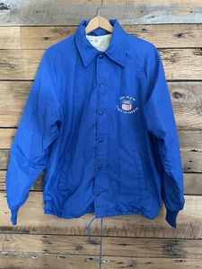 Vintage 1987 King Louie Pro Fit Union Pacific Jacket Size Lg USA Snap Up - Picture 1 of 4