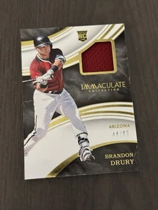 2016 Panini Immaculate Immaculate Swatches /99 #IS-BY BRANDON DRURY Rookie RC - Picture 1 of 4