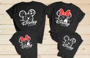 Matching Family Disney Holiday T Shirts 2024 Black matching tops reveal shirts - Picture 1 of 1