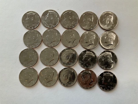 2020-D Kennedy Half Dollars- Brilliant Uncirculated roll , 20 coin lot Cover