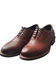 Kenneth Cole Reaction Men's Klay Flex Lace Up Dress Shoes Cognac Leather - Picture 1 of 8