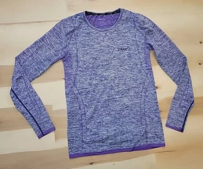 Ropa deportiva artesanal Active Comfort cremallera capa base top para mujer mediana púrpura atlética Foto 1 de 4