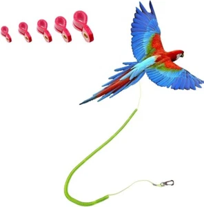 Parrot Bird Harness Leash Stretchable to 20" Anti-bite Outdoor Flying Training R - Picture 1 of 6