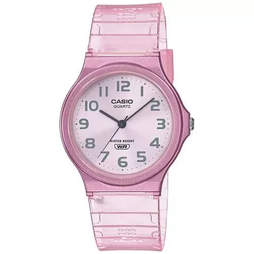 NEW MQ-24S-4BEF Casio Watch Rosa Trasparente Antiurto Casual Kids Best Price New - Immagine 1 di 1