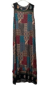 Maxi Vestido Zanzea Para Mujer Talla XL Cachemira Colorido Sin Mangas Boho Ligero - Imagen 1 de 7
