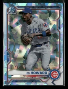 2021 Bowman Chrome Sapphire #BCP-12 Ed Howard Aqua Sapphire Prospect /99 Cubs - Bild 1 von 2