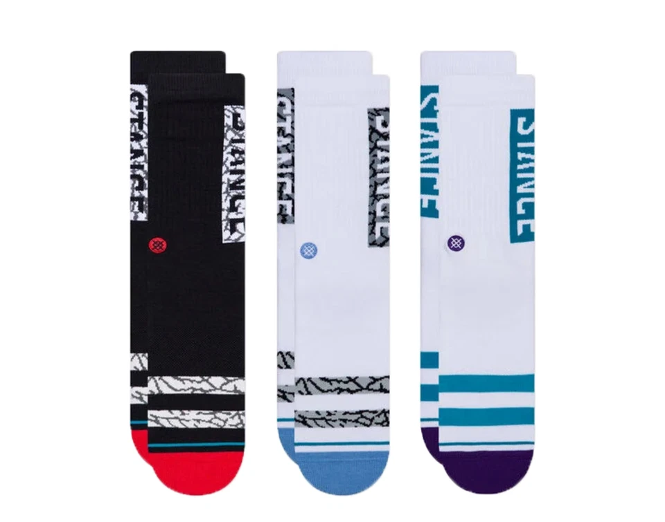 Stance The OG 3 Pack Crew Socks Size S (3-5.5)
