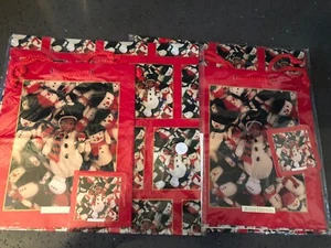 NEU Anne Geddes Vintage Baby Weihnachten Geschenkpapier Geschenktüte Set Schneemann (2) - Bild 1 von 2