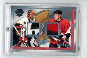 2003 Luxury Suite Marian Hossa Patrick Lalime Game Used Adidas Logo Patch /100 - Picture 1 of 2
